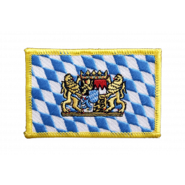 Écusson Brodé Thermocollant Bavière – Drapeau Avec Lion – 8 X 6 Cm – à Coudre Ou Repasser – Qualité Supérieure, Couleurs Vives