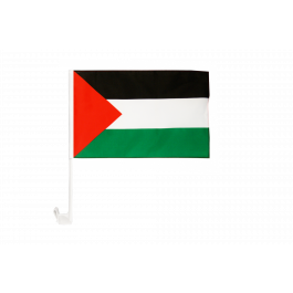 Drapeau Palestine Pour Voiture 30x40cm - Hampe 42cm - Polyester Résistant