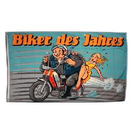 Drapeau Moto Biker 90 X 150 Cm FahnenMax - Polyester Résistant, Sérigraphie, œillets Métalliques, Pour Guidon Ou Décoration