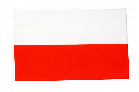 Drapeau Pologne avec ourlet 