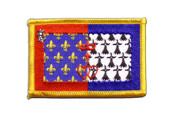 Écusson Brodé Drapeau Du Pays Basque - Patch à Coudre 3.5x6.2 Cm, Coupe à Chaud