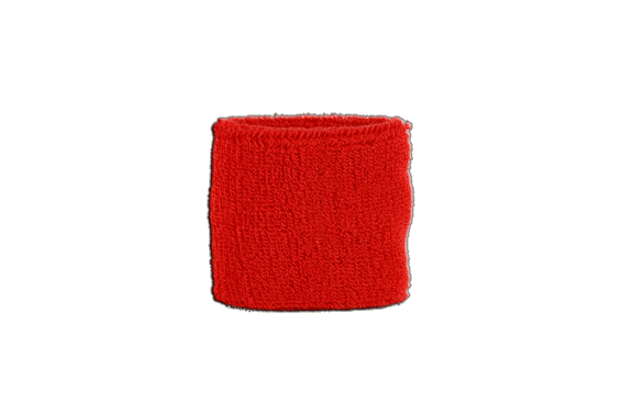 Serre-poignet / bracelet éponge tennis Unicolore Rouge - 7 x 8 cm