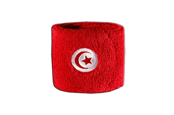 Digni Poignet Éponge Avec Drapeau Tunisie Pack De 2 - Accessoire Sport Et Confort