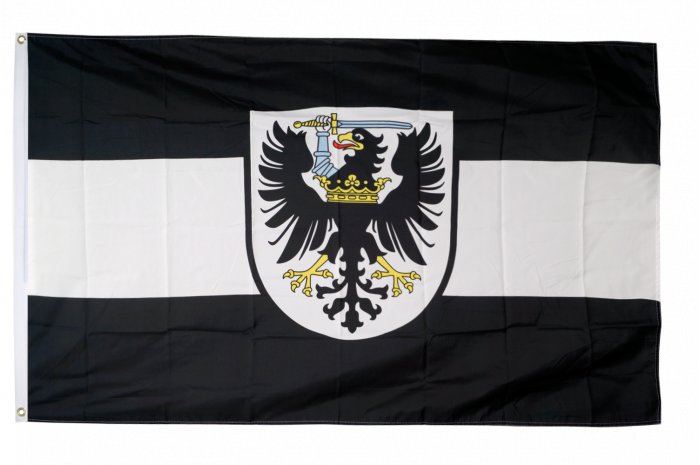 Toppa Termoadesiva Bandiera Prussia Occidentale - 9x6 Cm - Ricamo Alta Qualità