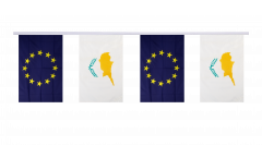 Guirlande d'amitié Chypre - Union européenne UE - 15 x 22 cm