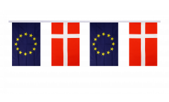 Guirlande d'amitié Danemark - Union européenne UE - 15 x 22 cm