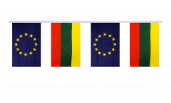 Guirlande d'amitié Lituanie - Union européenne UE - 15 x 22 cm
