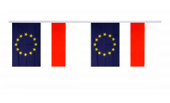 Guirlande d'amitié Pologne - Union européenne UE - 15 x 22 cm