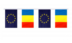 Guirlande d'amitié Roumanie - Union européenne UE - 15 x 22 cm
