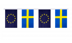 Guirlande d'amitié Suède - Union européenne UE - 15 x 22 cm