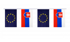 Guirlande d'amitié Slovaquie - Union européenne UE - 15 x 22 cm