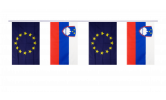 Guirlande d'amitié Slovénie - Union européenne UE - 15 x 22 cm