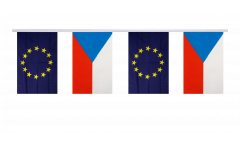 Guirlande d'amitié République Tchèquie - Union européenne UE - 15 x 22 cm