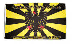 Drapeau/Drapeau Dortmund Blason Noir/Jaune Hissflagge 90 x 150 cm 