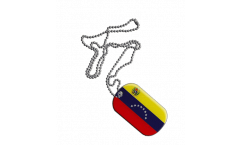 Dog Tag Venezuela 8 Etoiles avec Blason - 3 x 5 cm