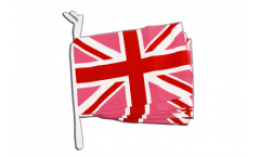 Guirlande Royaume-Uni Union Jack rose - 30 x 45 cm