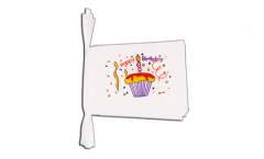 Guirlande Happy Birthday gâteau - 15 x 22 cm