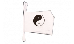 Guirlande Ying et Yang, blanc - 15 x 22 cm