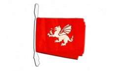Guirlande Angleterre avec Dragon - 30 x 45 cm