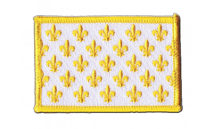Écusson brodé France Fleur-de-Lys, blanc - 8 x 6 cm