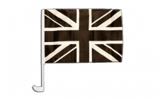 Drapeau de voiture Royaume-Uni Union Jack noir - 30 x 40 cm