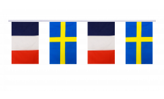Guirlande d'amitié France - Suède - 15 x 22 cm
