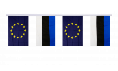 Guirlande d'amitié Estonie - Union européenne UE - 15 x 22 cm