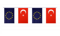 Guirlande d'amitié Turquie - Union européenne UE - 15 x 22 cm