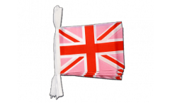 Guirlande Royaume-Uni Union Jack rose - 15 x 22 cm