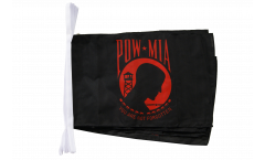 Guirlande USA Etats-Unis Pow Mia / noir, rouge - 30 x 45 cm