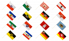 Kit Drapeaux Allemagne les 16 Régions sur hampes - 30 x 45 cm