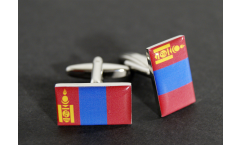 Boutons de Manchette drapeau Mongolie - 18 x 12 mm