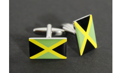 Boutons de Manchette drapeau Jamaïque - 18 x 12 mm