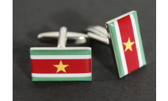 Boutons de Manchette drapeau Suriname - 18 x 12 mm