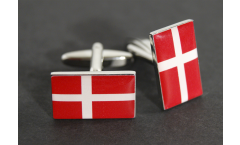 Boutons de Manchette drapeau Danemark - 18 x 12 mm