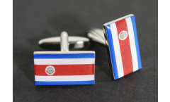 Boutons de Manchette drapeau Costa Rica - 18 x 12 mm
