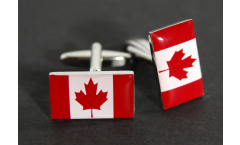 Boutons de Manchette drapeau Canada - 18 x 12 mm