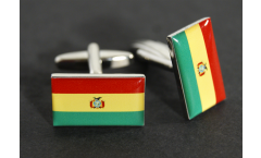 Boutons de Manchette drapeau Bolivie - 18 x 12 mm