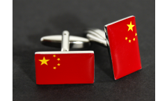 Boutons de Manchette drapeau Chine - 18 x 12 mm