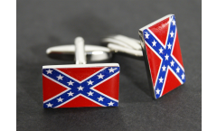 Boutons de Manchette drapeau confédéré USA Sudiste - 18 x 12 mm