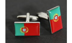 Boutons de Manchette drapeau Portugal - 18 x 12 mm