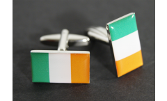 Boutons de Manchette drapeau Irlande - 18 x 12 mm