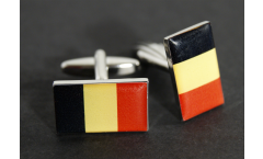Boutons de Manchette drapeau Belgique - 18 x 12 mm