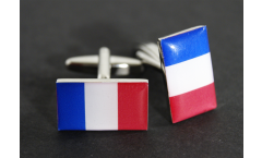 Boutons de Manchette drapeau France - 18 x 12 mm