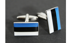 Boutons de Manchette drapeau Estonie - 18 x 12 mm
