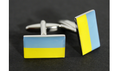 Boutons de Manchette drapeau Ukraine - 18 x 12 mm