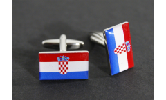 Boutons de Manchette drapeau Croatie - 18 x 12 mm