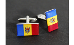 Boutons de Manchette drapeau République de Moldavie - 18 x 12 mm