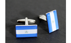 Boutons de Manchette drapeau Nicaragua - 18 x 12 mm