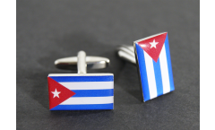 Boutons de Manchette drapeau Cuba - 18 x 12 mm